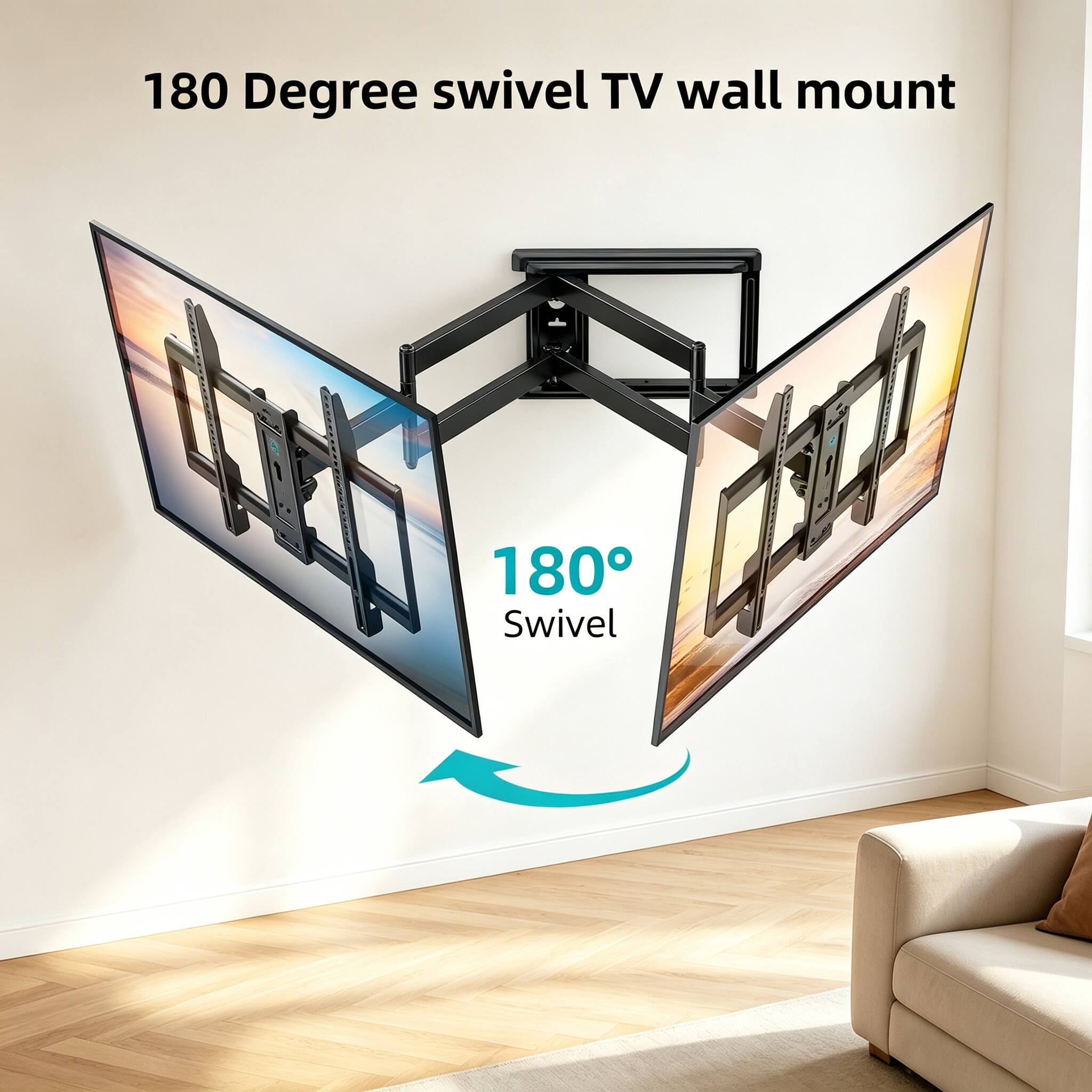 180 Degree swivel TV wall mount

180° Swivel