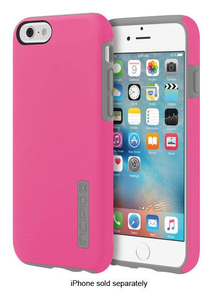 dualpro case for apple iphone 6 or 6s - pink/charcoal dualpro case for apple iphone 6 or 6s - pink/charcoal