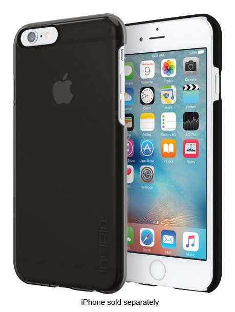 feather clear case for apple iphone 6 and 6s - translucent black