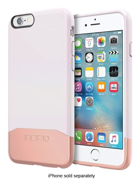 edge chrome case for apple iphone 6 and 6s - iridescent white/rose gold