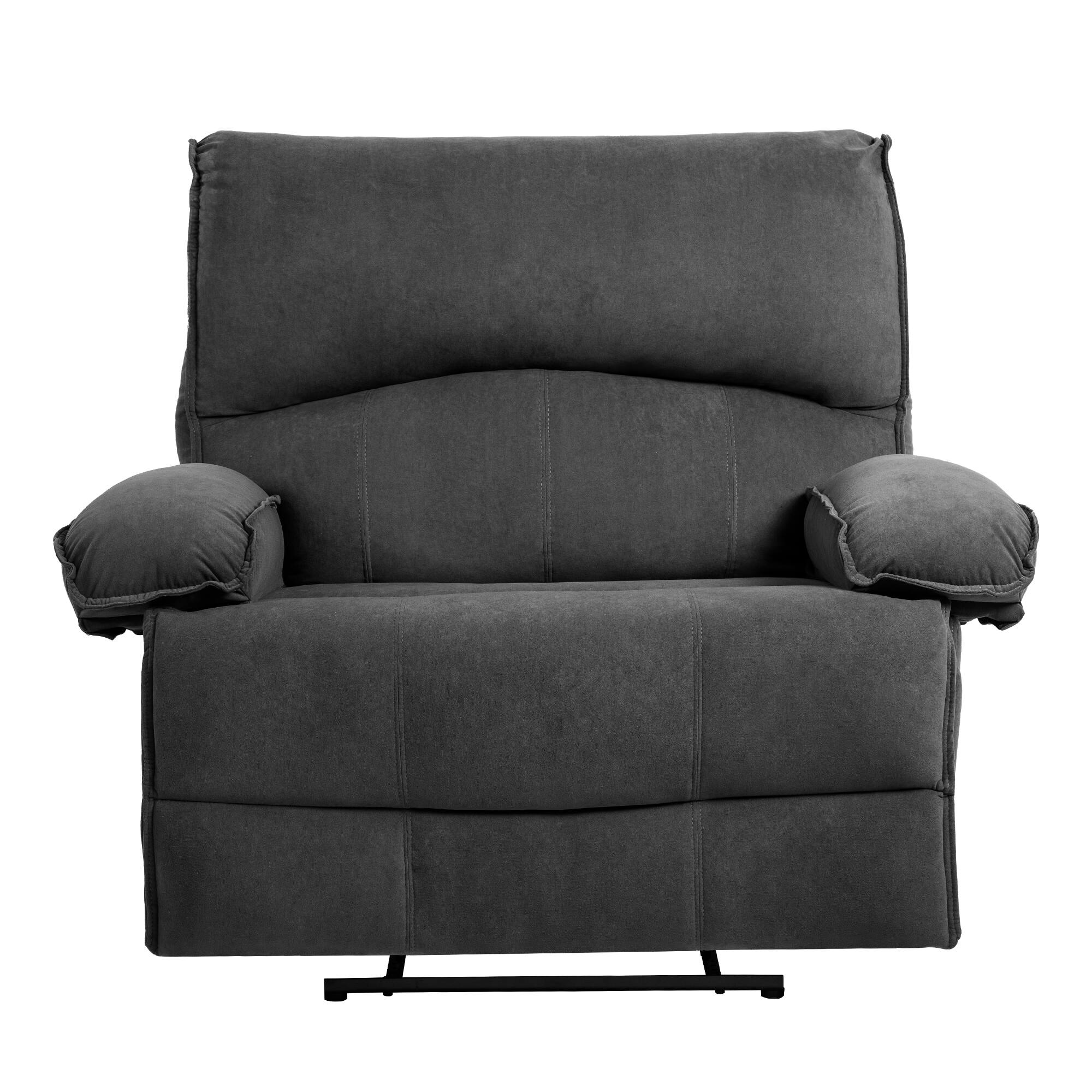 Alt View 4. TinyHomie - Oversized Manual Recliner Chair Sofa for Living Room - Gray.
