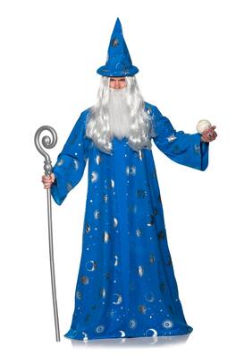 Underwraps - Celestial Wizard Robe & Hat Adult Costume | XX-Large - Blue