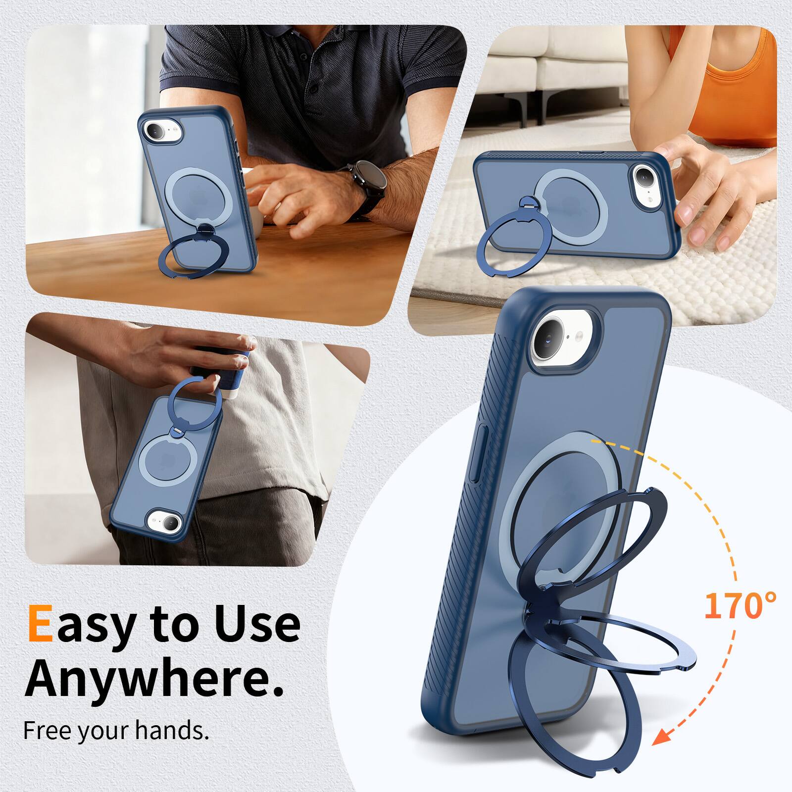 Easy to Use Anywhere.  
Free your hands.  
170°