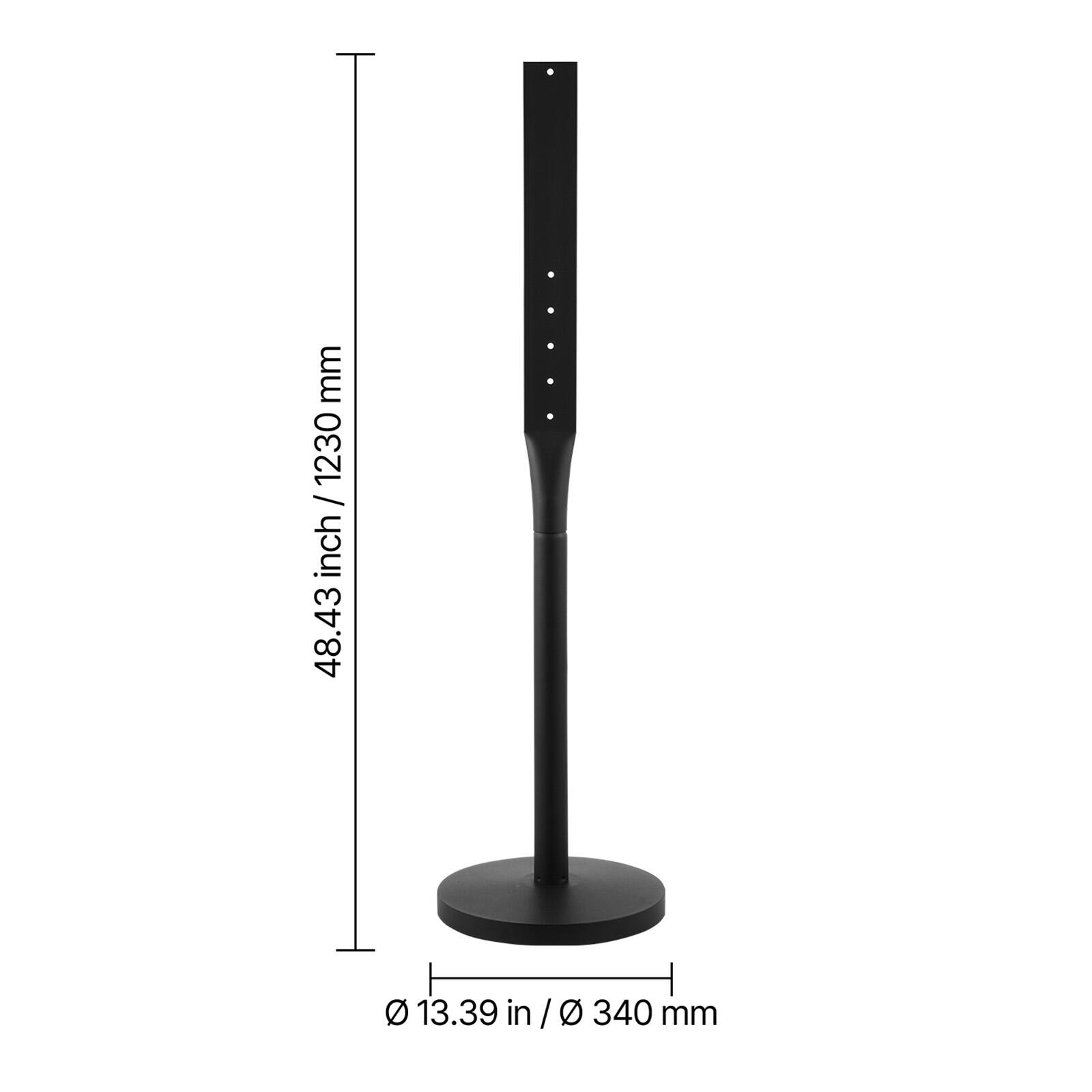 48.43 inch / 1230 mm  
Ø 13.39 in / Ø 340 mm
