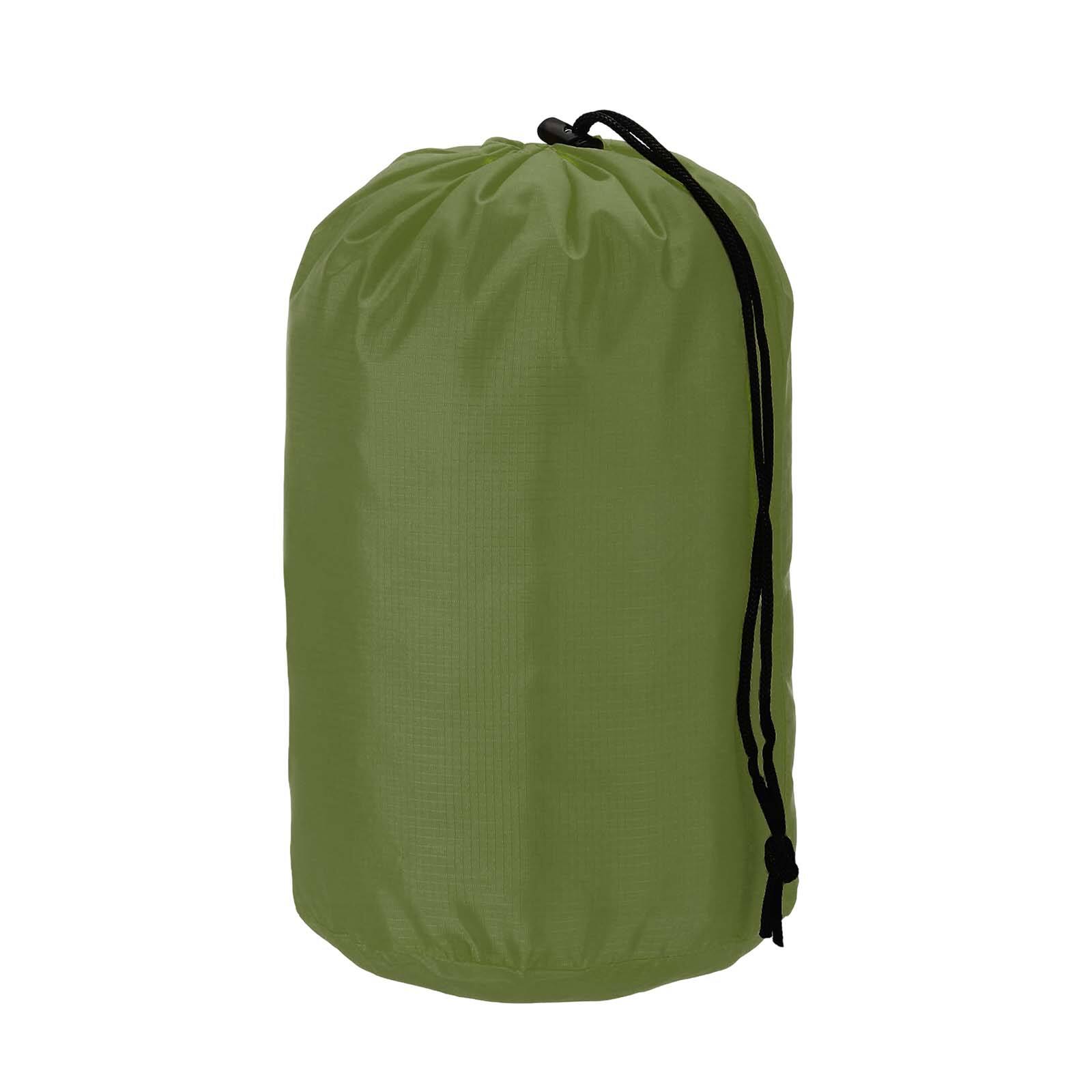 Front. Unique Bargains - Stuff Sack, Nylon Waterproof Storage Sack, Portable Drawstring Dry Bag with Toggle, 5x10Inch, for Camping - Dark Green.