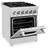Alt View 1. ZLINE - 24" Legacy Dual Fuel Range w/ 4 Burner Gas Cooktop and Electric Convection Oven (RA24) - Stainless steel.