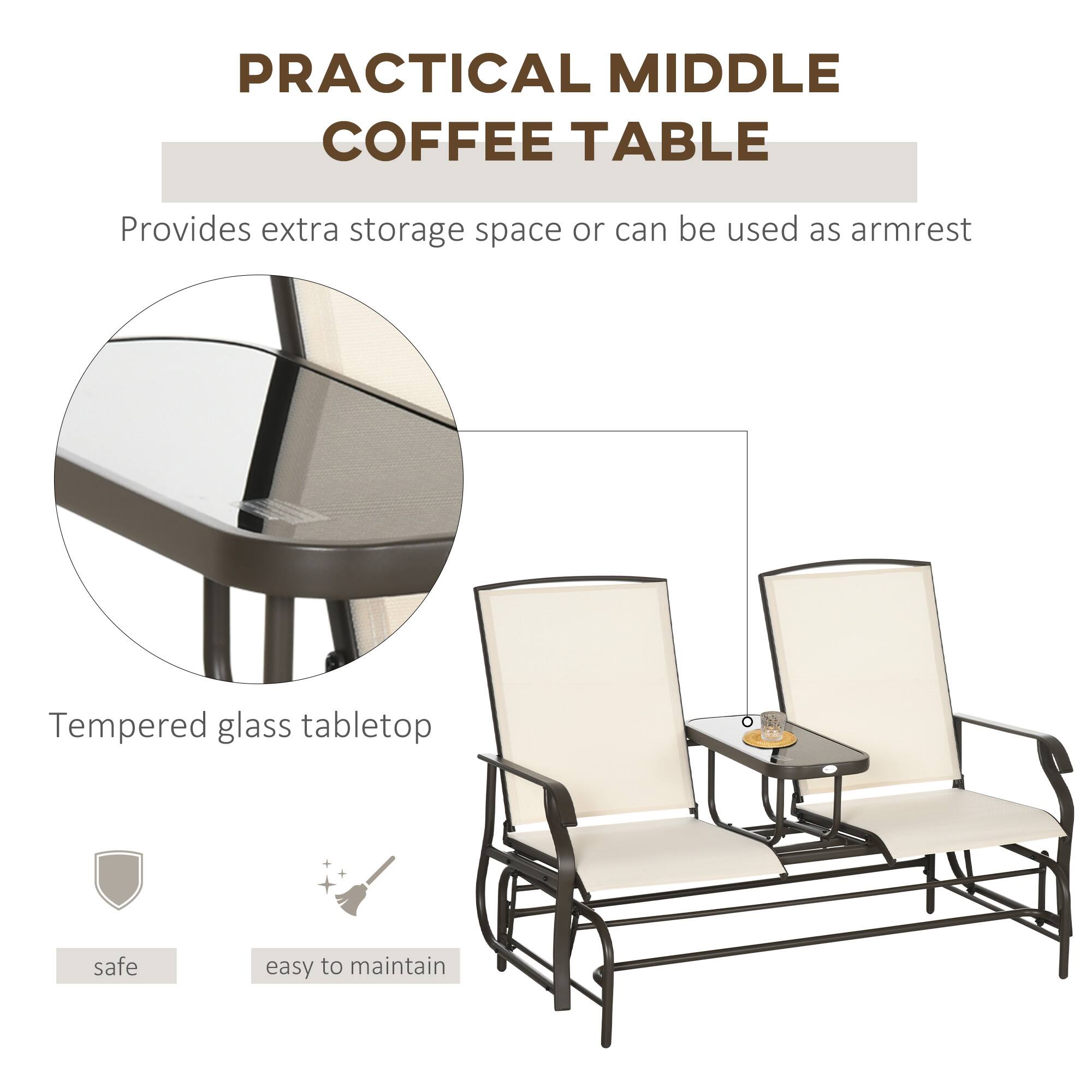 PRACTICAL MIDDLE COFFEE TABLE
Provides extra storage space or can be used as armrest
Tempered glass tabletop
safe
easy to maintain