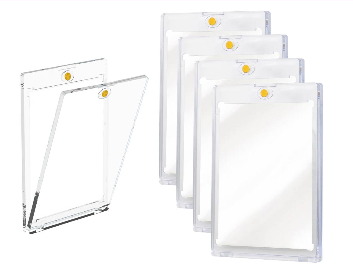 Alt View 3. Biogenik - Premium Magnetic Card Holder (5 Pack) - Clear.