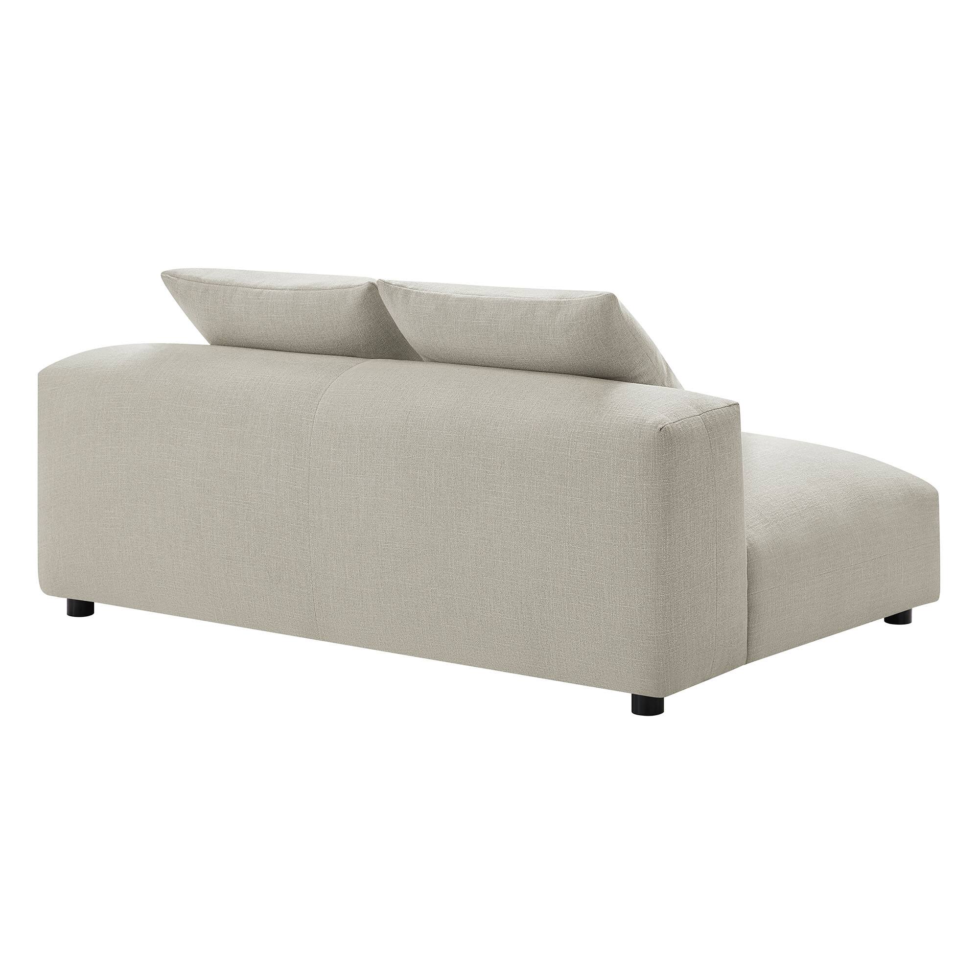 Alt View 4. Modway - Solace Modular Upholstered Fabric Armless Loveseat by Modway - Linen.