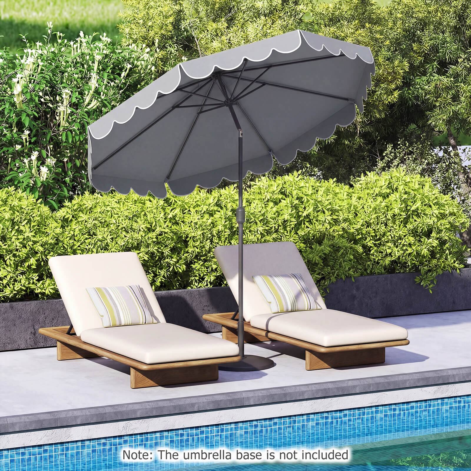 Note: The umbrella base is not included