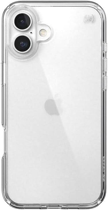 Left. Speck - Speck Presidio Perfect-Clear Case - iPhone 16 Plus - Clear.