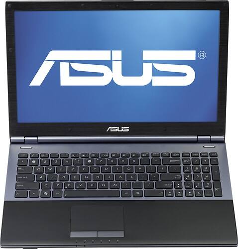 Front Standard. Asus - 15.6" Refurbished Laptop - 6GB Memory - 640GB Hard Drive - Aluminum Lake Blue Hairline.