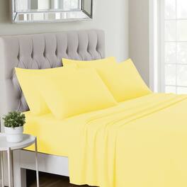Sweet Home Collection - Deluxe Microfiber Sheet Set with Bonus Pillowcases, Ultra Soft 1500 Series, King - Yellow