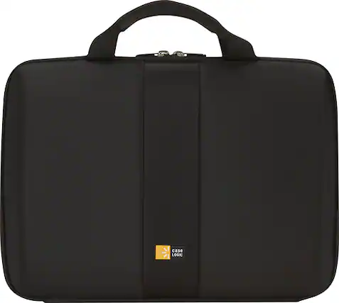 Front. Case Logic - 11.6" Chromebook/11" MacBook Air Sleeve - Black.