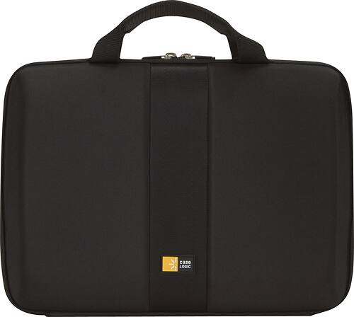 Front. Case Logic - 11.6" Chromebook/11" MacBook Air Sleeve - Black.