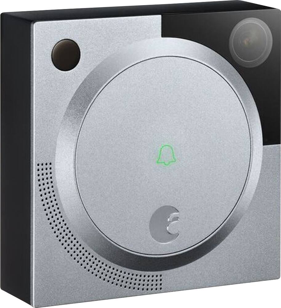 Angle. August - Wi-Fi Smart Video Doorbell - Silver.