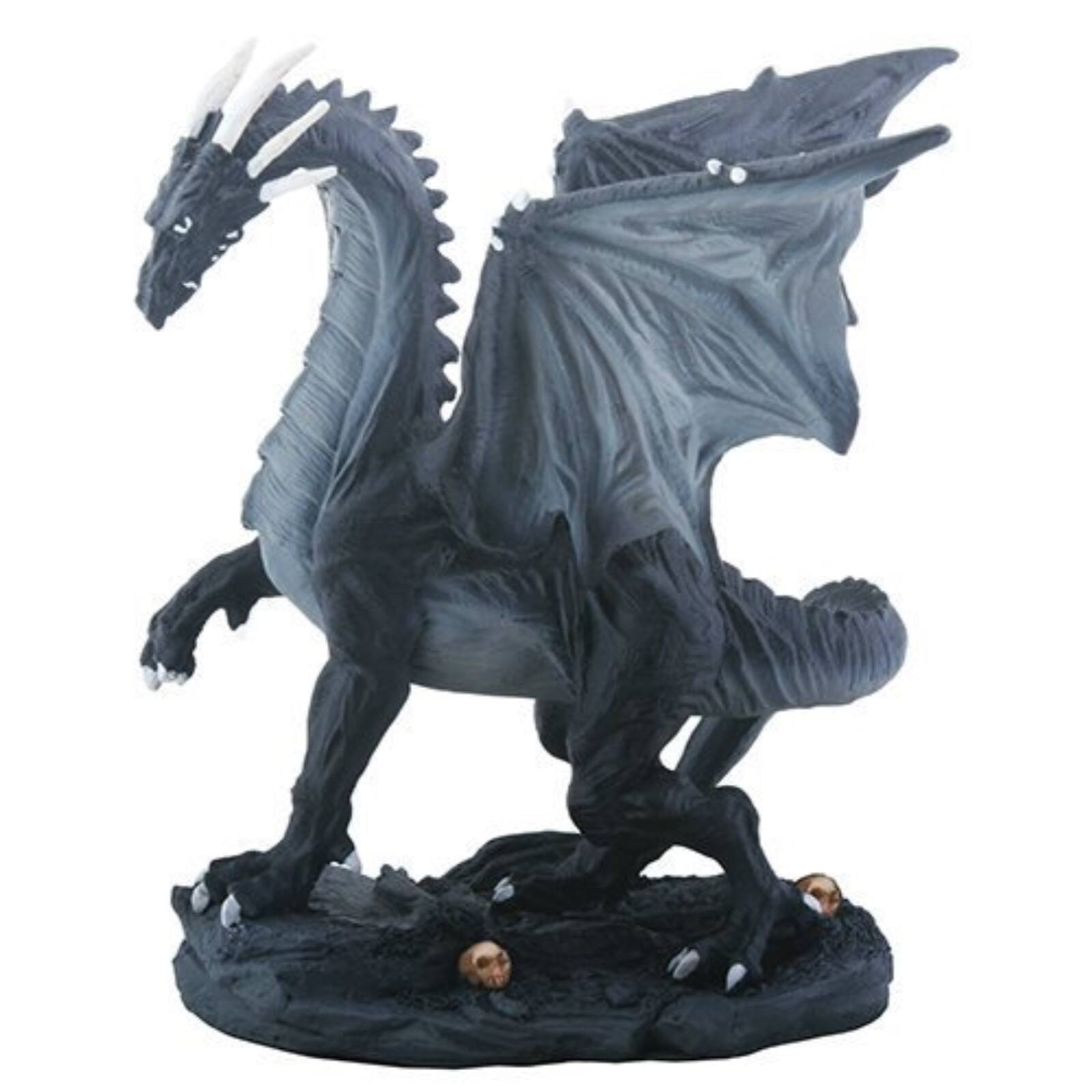 Front. Pacific Trading - Small Midnight Black Dragon Figurine 4.75 inch.