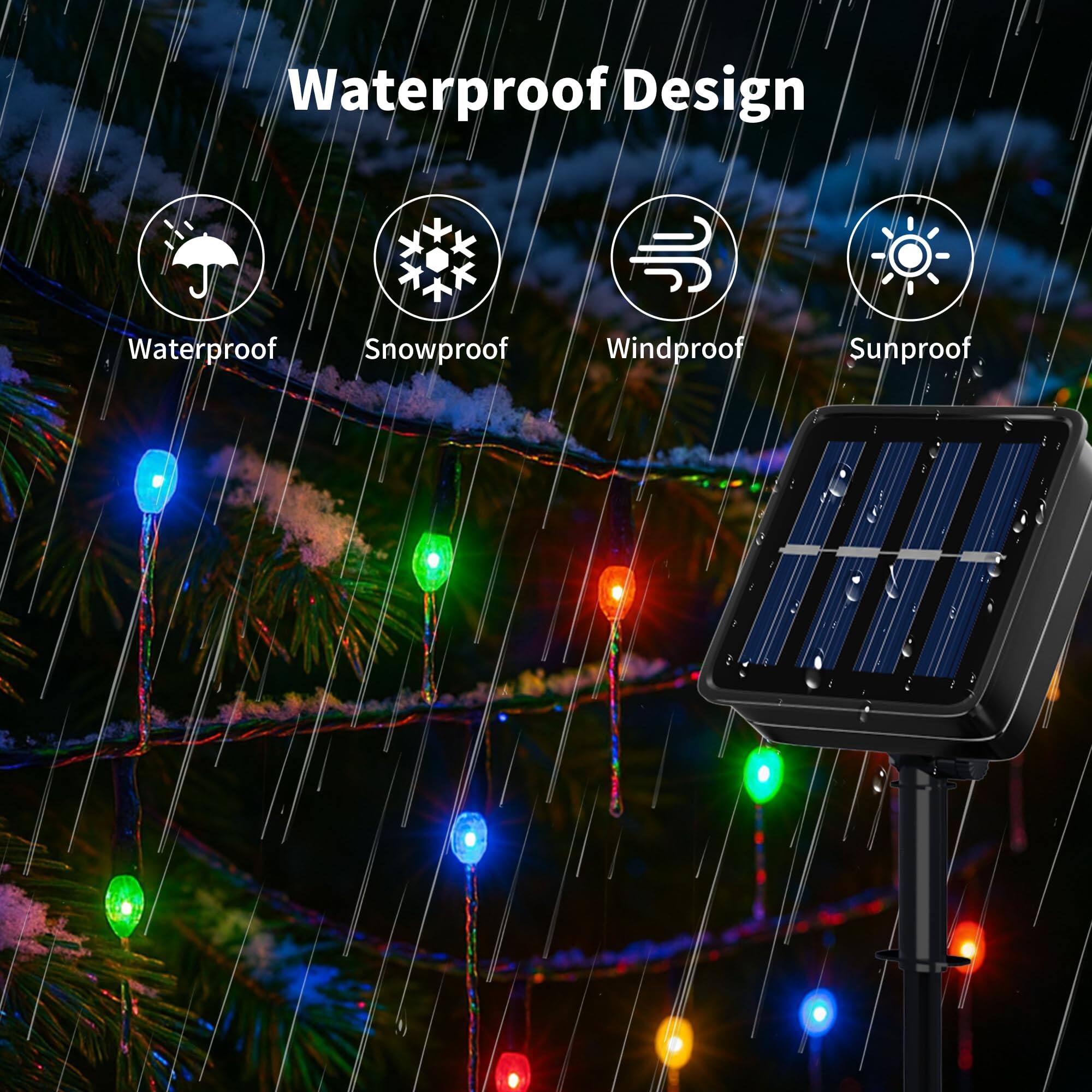 Waterproof Design

- Waterproof
- Snowproof
- Windproof
- Sunproof