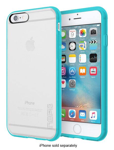 Front. Incipio - Octane Pure Hard Shell Case for Apple® iPhone® 6 and 6s - Clear/Aqua.