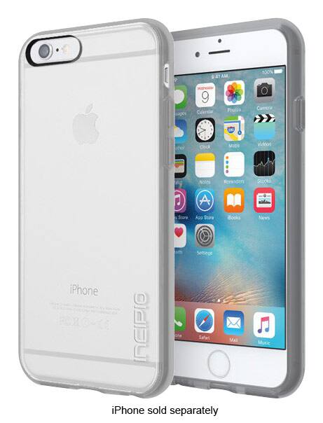 Front. Incipio - Octane Pure Hard Shell Case for Apple® iPhone® 6 and 6s - Clear/Gray.