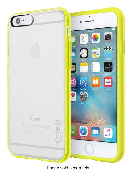 Front. Incipio - Octane Pure Hard Shell Case for Apple® iPhone® 6 and 6s - Clear/Lime.