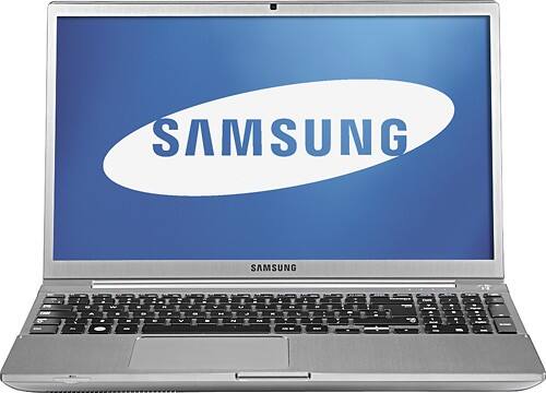 Front Standard. Samsung - 15.6" Series 7 Laptop - 8GB Memory - 1TB Hard Drive - Silver.