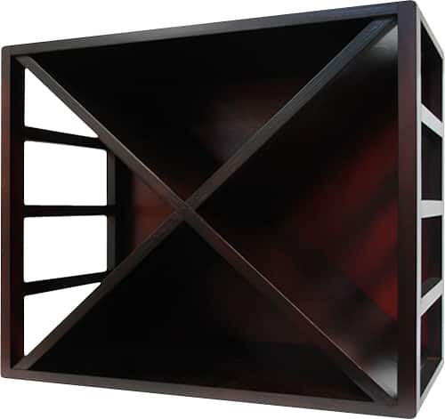 Angle. Epicureanist - Stackable Diamond Wine Rack - Brown.