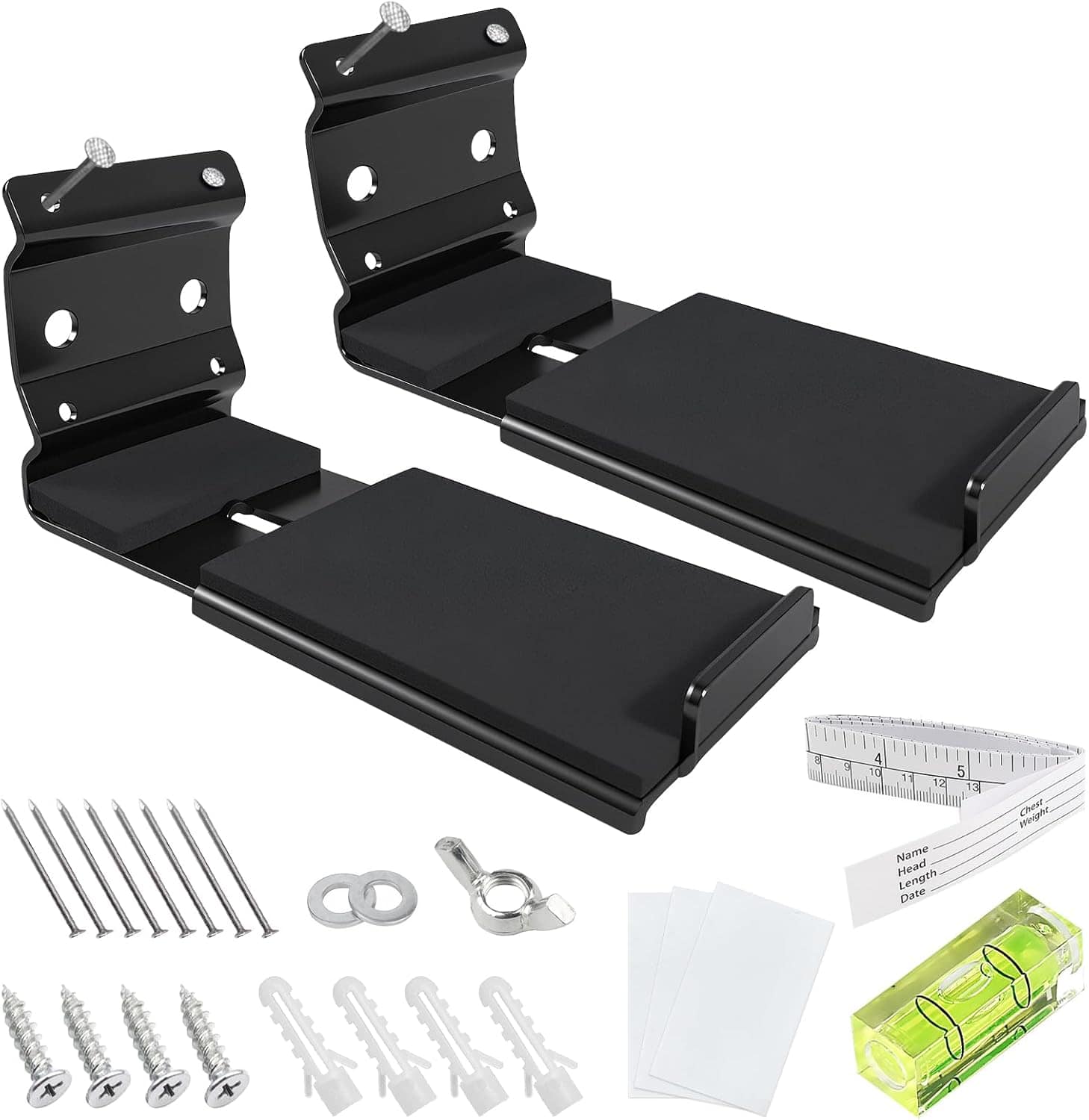 Schertz - Adjustable Soundbar Mount with Anti-Slip EVA Pads – Fits Samsung, Sony, Bose & Most Brands – Depth Adjustable 3.74"–5.71 - Black