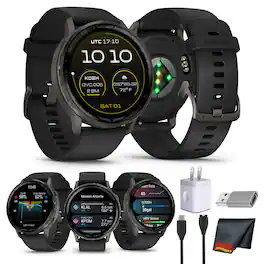 Garmin - D2 Air X15 Aviator Smartwatch - Slate with Black - Black - (2025)