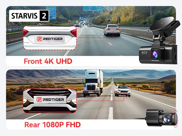STARVIS 2  
REDTIGER Front 4K UHD  
REDTIGER Rear 1080P FHD
