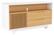 BDI - Vertica Media Cabinet for Most TVs Up to 60" - Satin White/White Oak - Larger Front