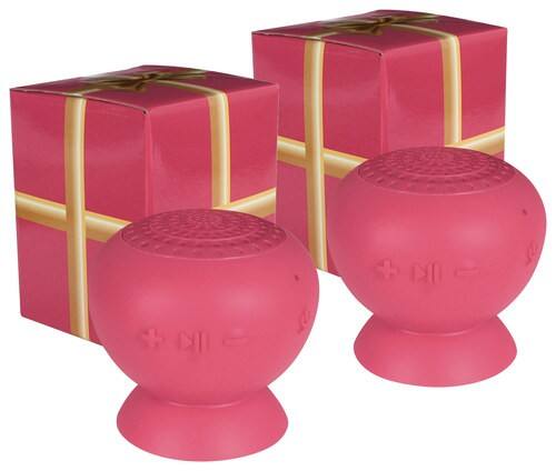 Front Zoom. Lyrix - JIVE Jumbo Portable Bluetooth Speakers (Pair) - Berry.