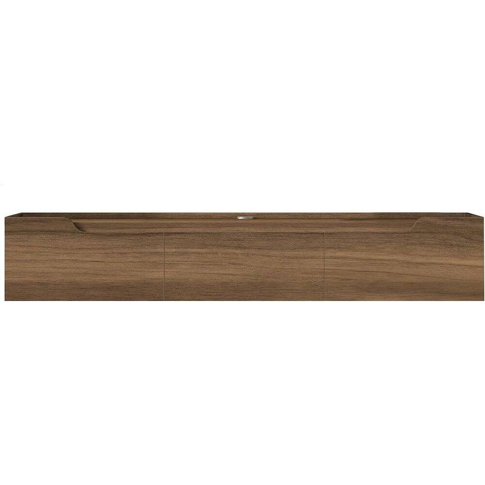 Atelier Mobili - Floating TV Stand for Up to 80 Inch TVs – Wall Mounted Entertainment Center - Brown
