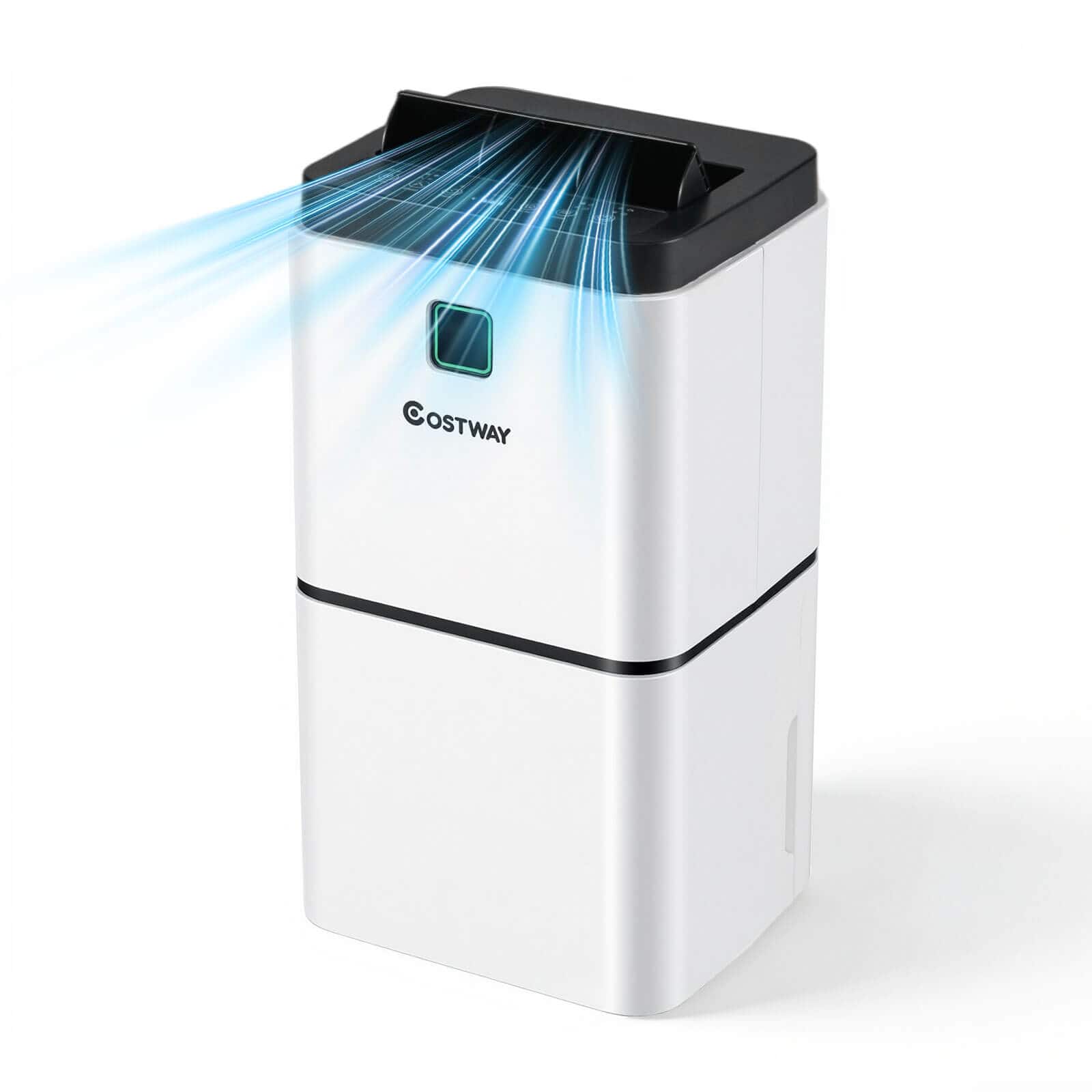 Front. Costway - 24 Pints 1500 Sq. Ft Dehumidifier For Medium To Large Room w/ Indicator - White.