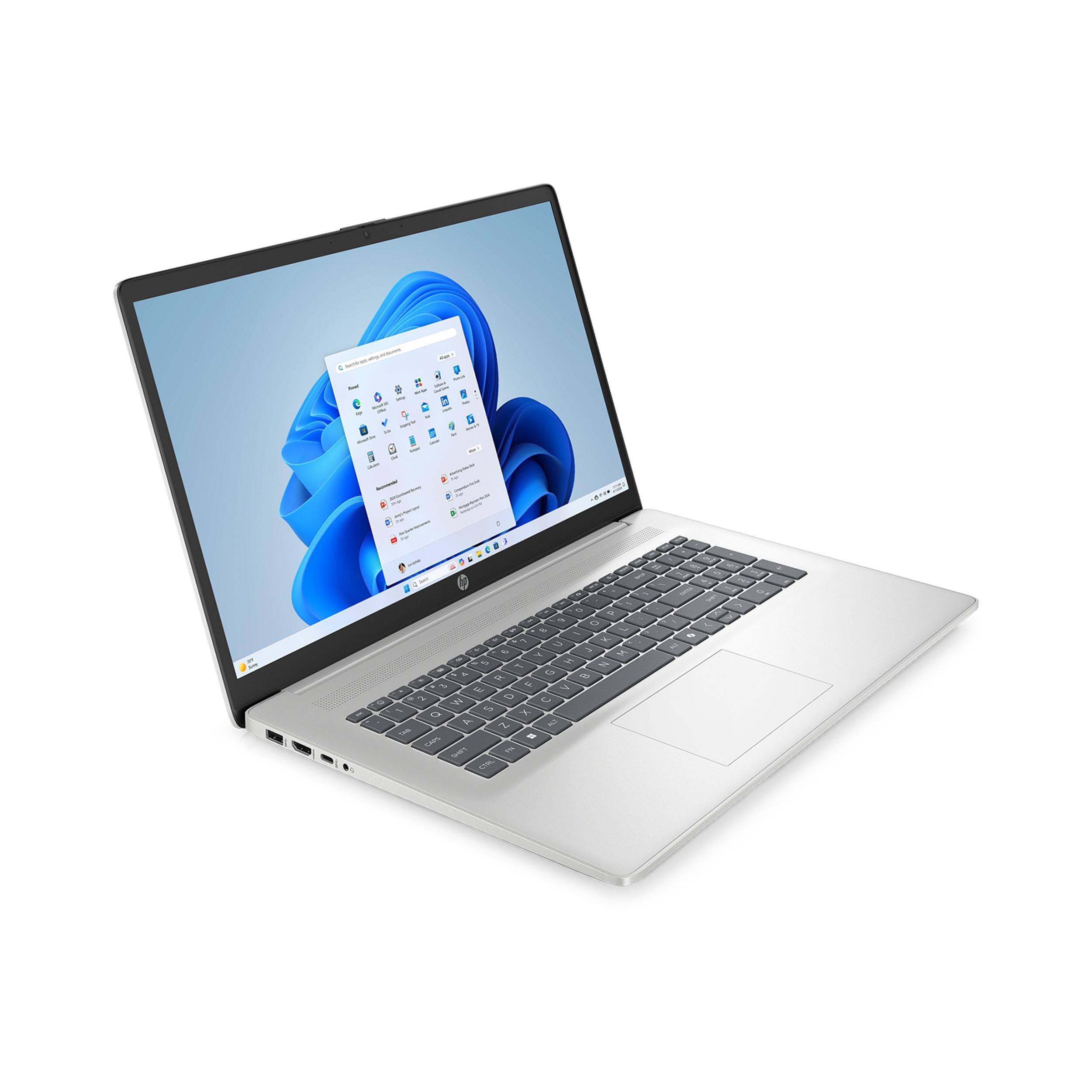 Alt View 2. HP - HP 17.3 " Touchscreen Laptop-Silver( Intel Ultra 7 255U/64GB DDR5/2TB SSD/Win 11 Pro) - Silver.