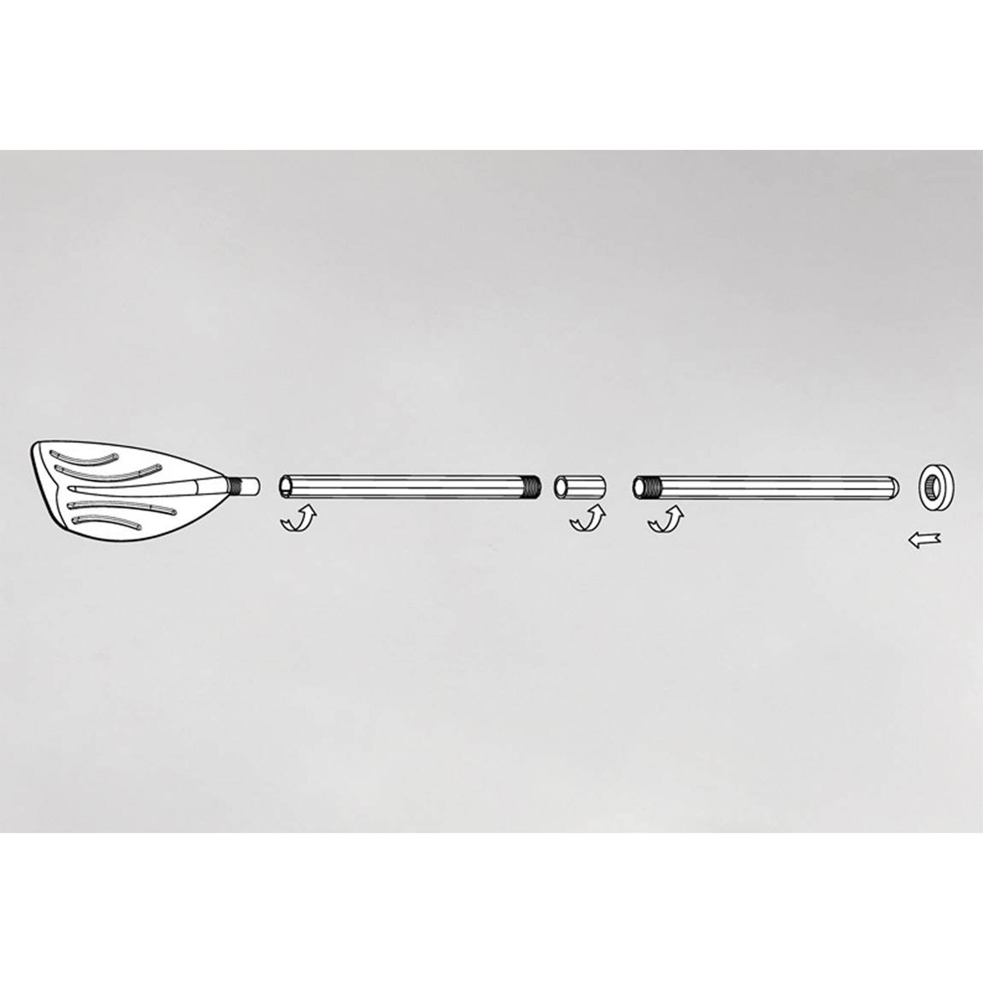 Alt View 3. Intex - Intex Set of 48" Paddles Plastic Ribbed French Oars for Inflatable Boat (Pair) - Black and yellow.