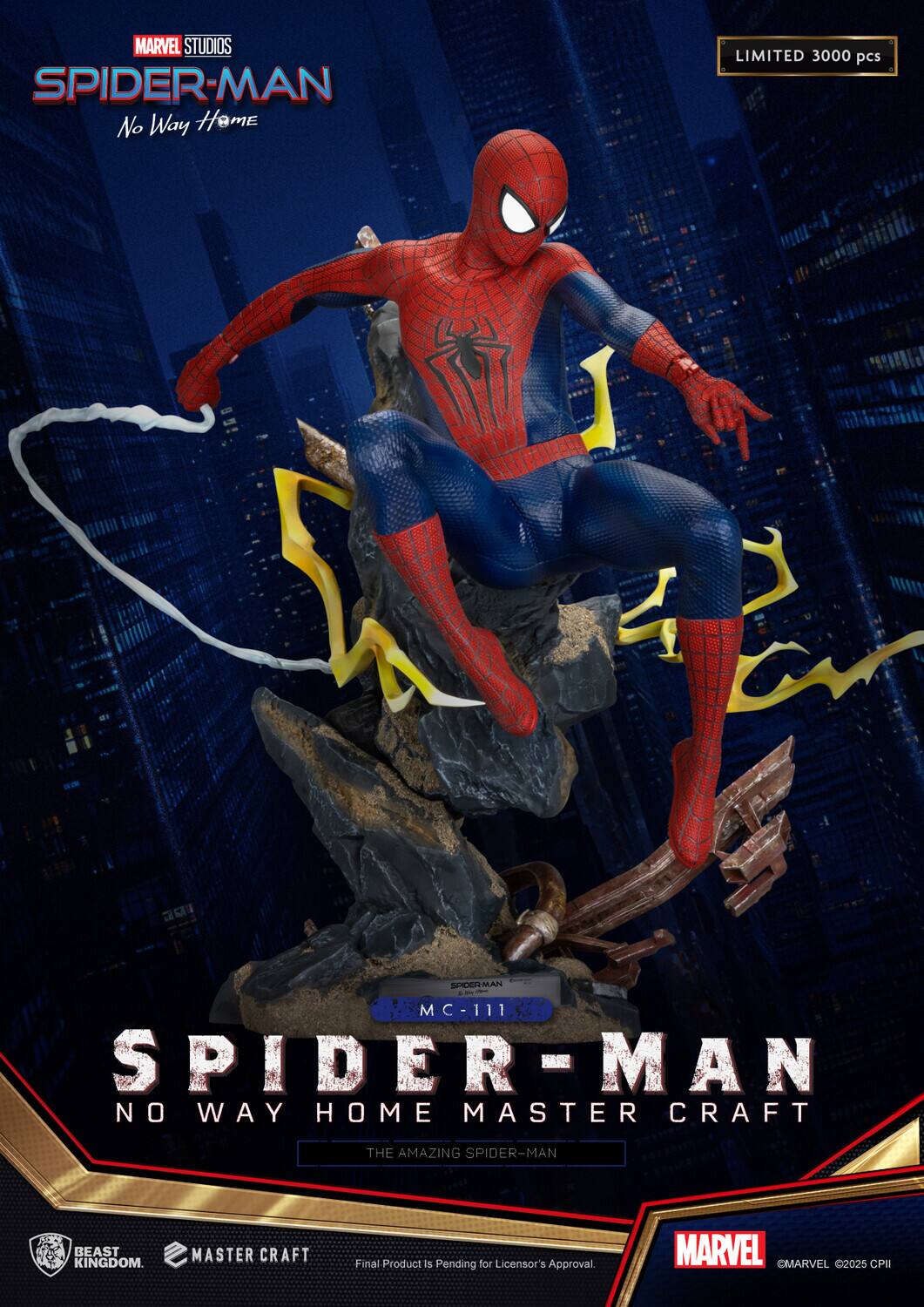 MARVEL STUDIOS SPIDER-MAN No Way Home LIMITED 3000 pcs SPOELMAN - - M MC-111 SPIDER-MAN MAN NO WAY HOME MASTER CRAFT THE AMAZING SPIDER-MAN BEAST S MASTER CRAFT KINGDOM. Final Product is Pending for Licensor's Approval. MARVEL MARVEL 2025 CPI