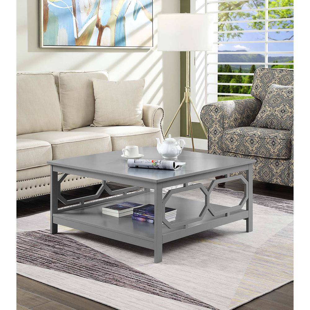 Left. Convenience Concepts - Omega Square 36" Coffee Table - Gray.