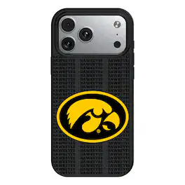 Keyscaper - NCAA - Iowa Hawkeyes Primary Logo iPhone Magnetic Bump Case - 15 - Black