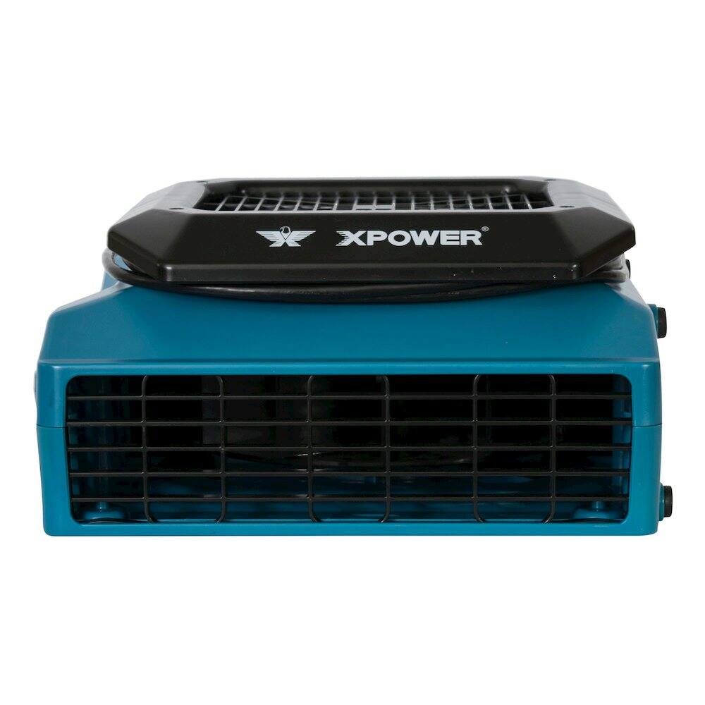 Left. XPOWER - 1/3 HP 1150 CFM 5 Speed Sealed Motor, Carpet Dryer - Blue.