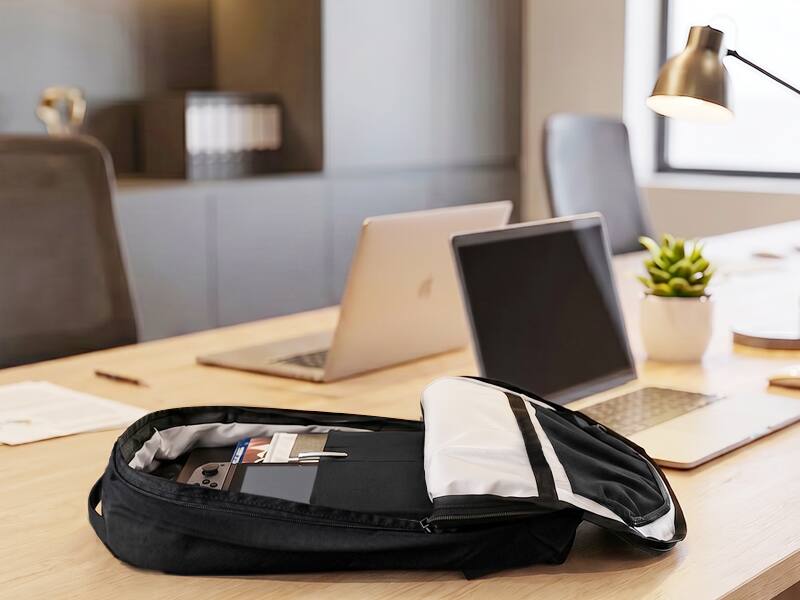 Alt View 8. ALPAKA - Metro Backpack 12L Compact Laptop Backpack for Slim 14-Inch Laptop with Internal Bottle Pocket - Weather-Resistant - Black Axoflux 400D Ripstop Nylon.