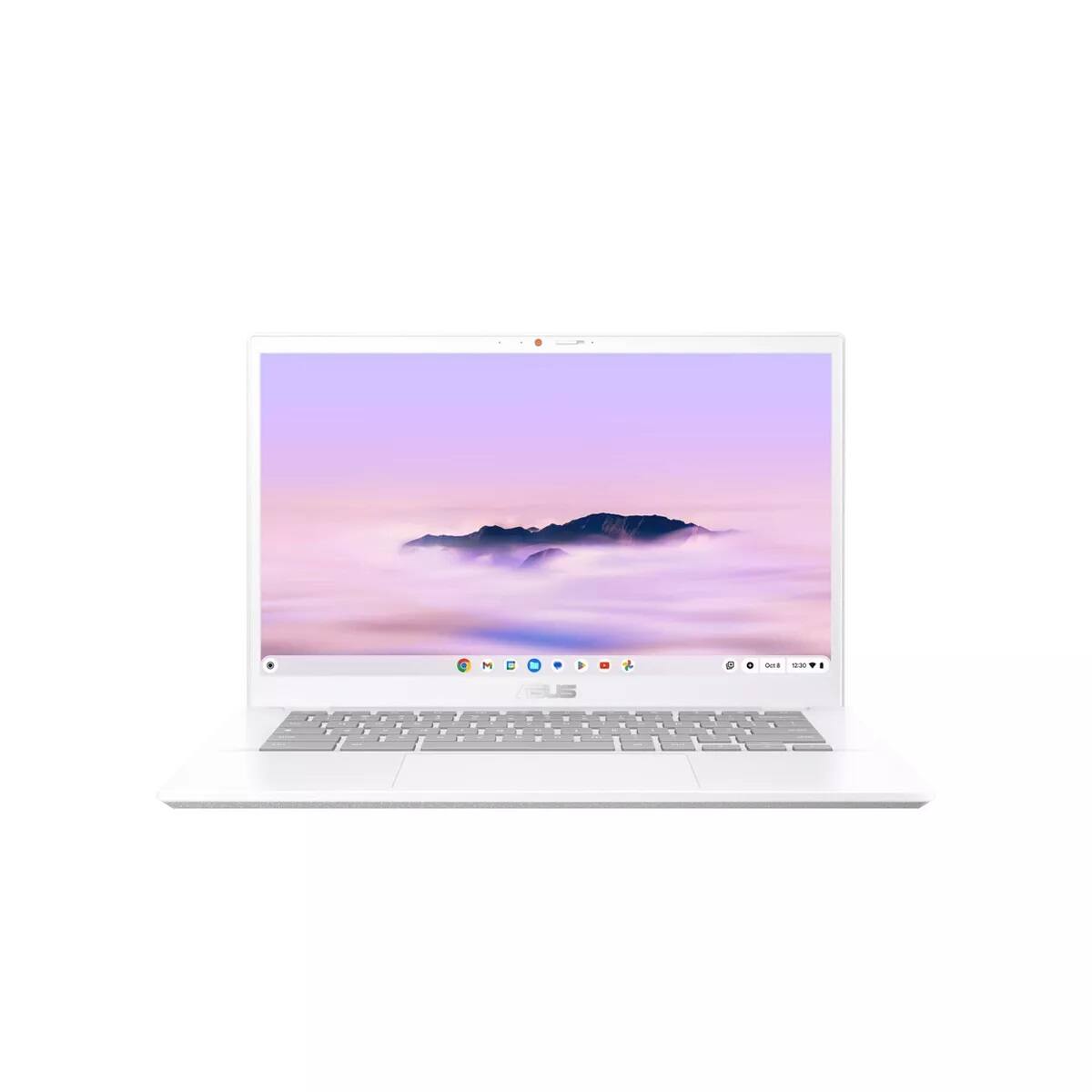 Front. ASUS - Chromebook Plus CX34 14" FHD Intel Core i3-1215U 1.20 GHz up to 4.40 GHz 8GB RAM 128G UFS ChromeOS - White.