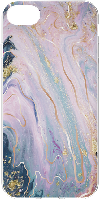 Front. Body Glove - Karma By Body Glove Marble Glitter Case - iPhone SE (2020-2022)/8/7/6s - Marble Glitter.