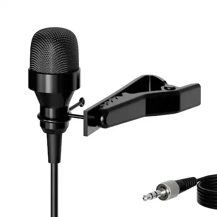 Front. TECH SAFARI - Pro Condenser Lavalier Lapel Microphone Mic j 017 Compatible With Sennheiser Wireless Transmitter Noise Can - Default.