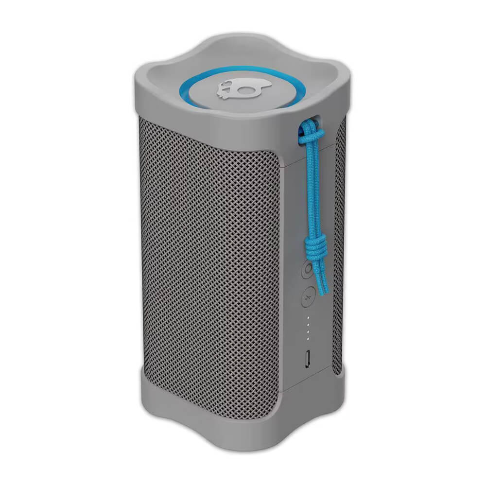Front. Skullcandy - Skullcandy TRAINMIDGRY Terrain Medium Wireless Bluetooth Speaker - Light Grey - Grey.