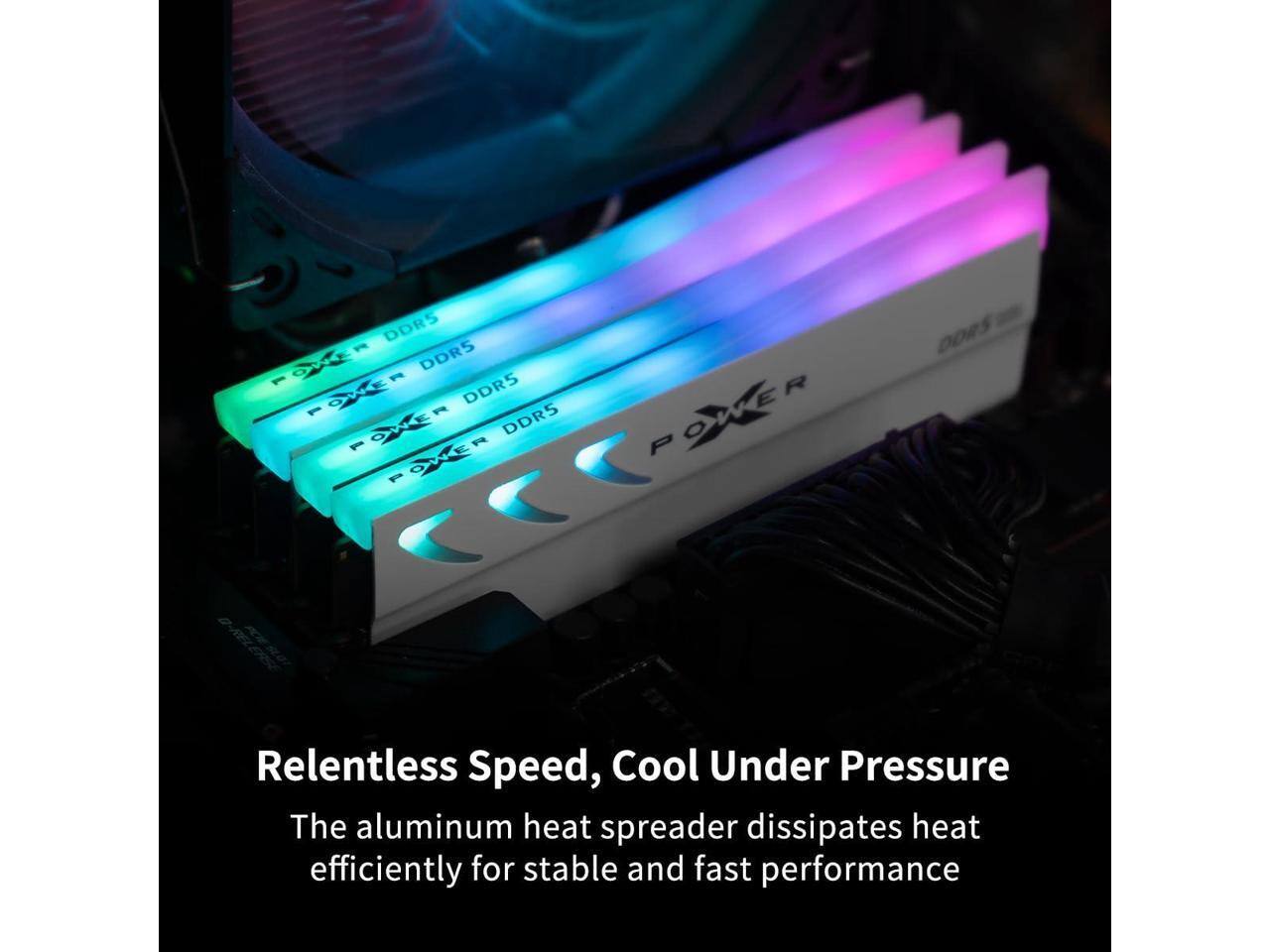 Silicon Power DDR5 32GB (2x16GB) Storm RGB 6000MT/s CL36 RAM White