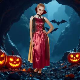 Northlight - and Red Vampire Countess Women Adult Halloween Costume - Small - Black