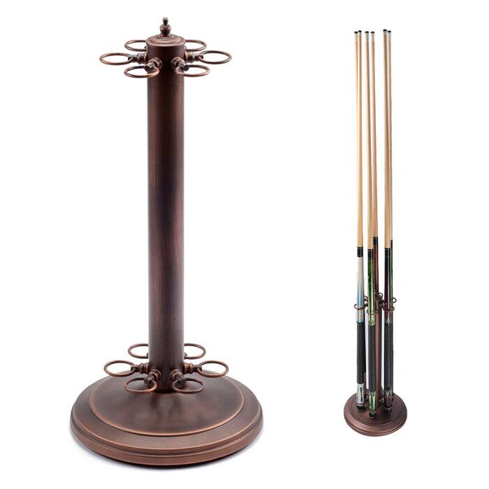 Alt View 2. GSE Games & Sports Expert - Metal 6 Floor Stand Pool Cue Rack, Billiard Pool Cue Rack Only - Oil Rubbed Bronze - Oil Rubbed Bronze.