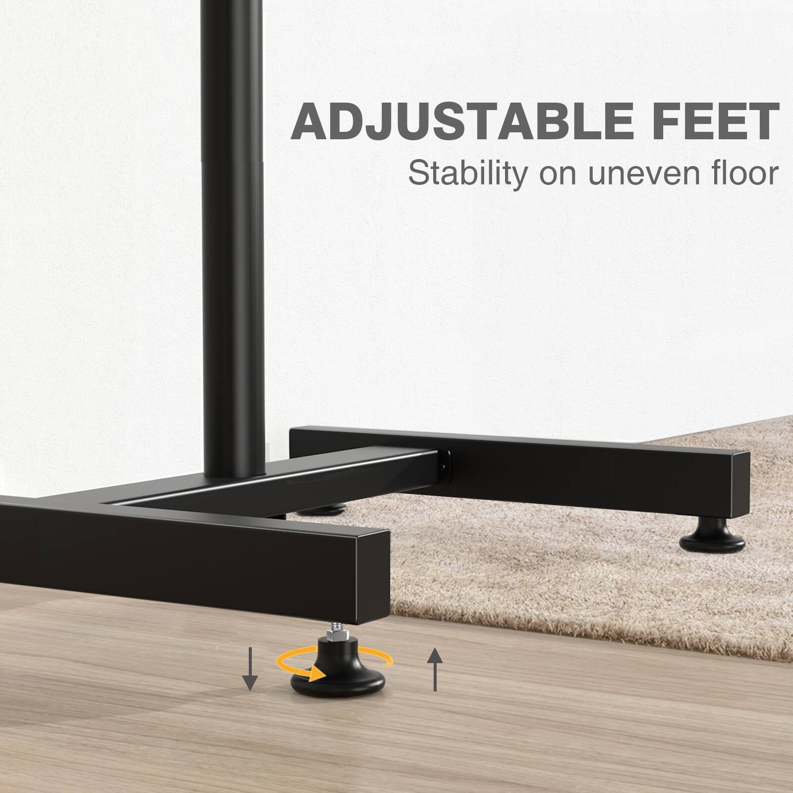 ADJUSTABLE FEET  
Stability on uneven floor