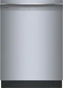 Bosch - 300 Series 24" Front Control Smart Built-In Tub Dishwasher with 3rd Rack and AquaStop Plus, 46 dBA - Stainless Steel